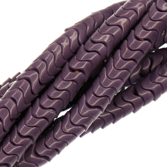(cze001) Purple Czech Glass Snake Beads