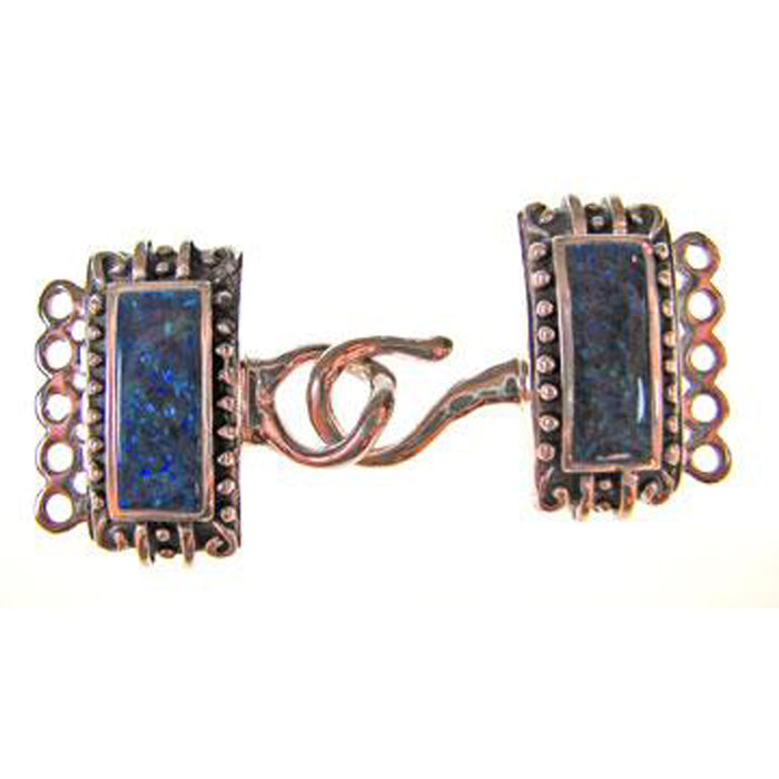 (ICL-016) Dark Blue Opal 5 Strand Clasp
