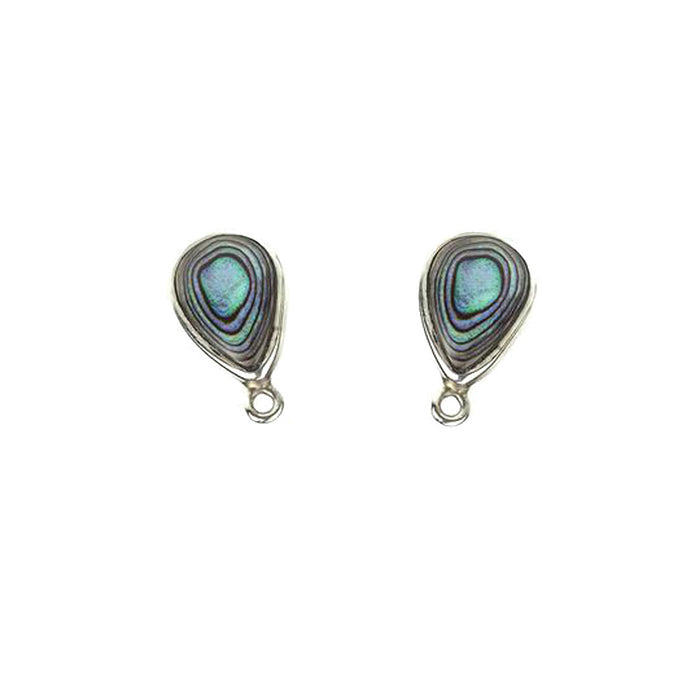 ET-028 Abalone Tear Drop Earring Tops