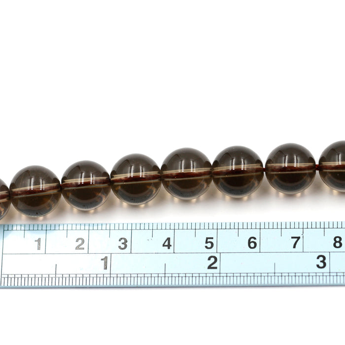 (QTZ-016) 12mm Round Smoky Quartz