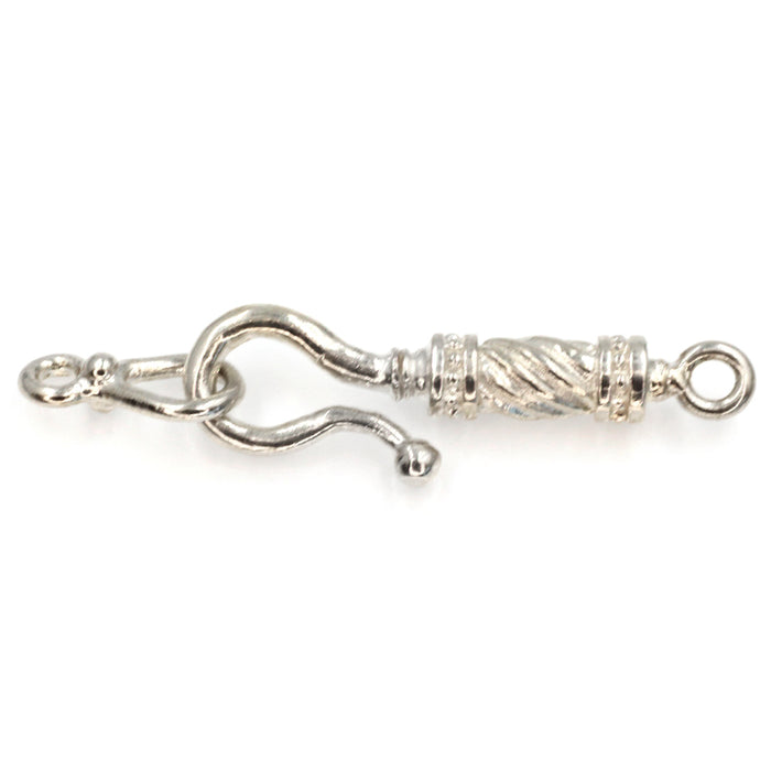 (SCL020-N0040) Elongated Sterling Hook & Eye