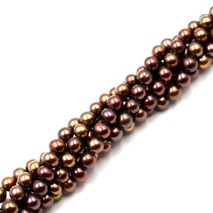 (fwp095) 7mm Chocolate Freshwater Pearls
