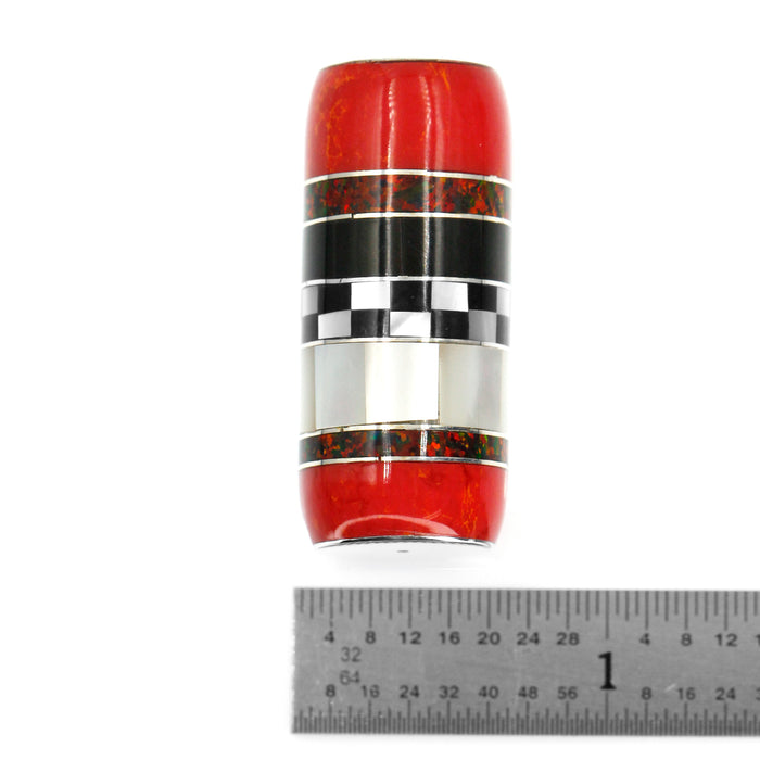 (IB004) Kelly's Corner Cafe Inlay Tube Bead
