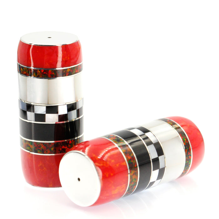 (IB004) Kelly's Corner Cafe Inlay Tube Bead