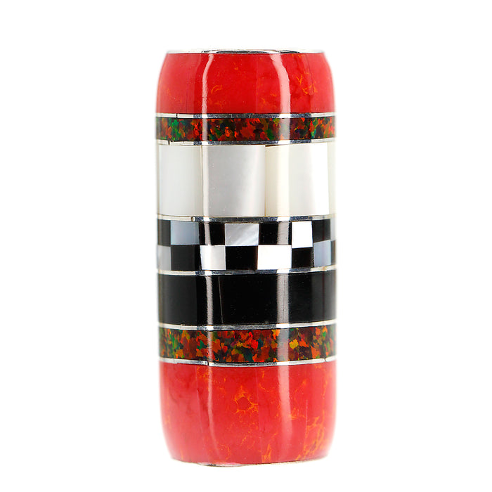 (IB004) Kelly's Corner Cafe Inlay Tube Bead