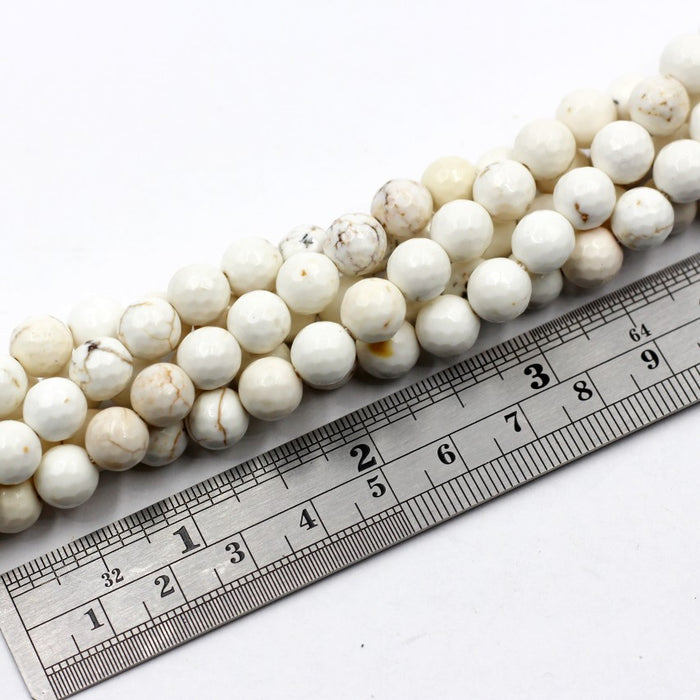 8 mm Faceted Magnesite  