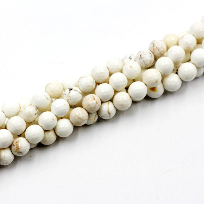 8 mm Faceted Magnesite  