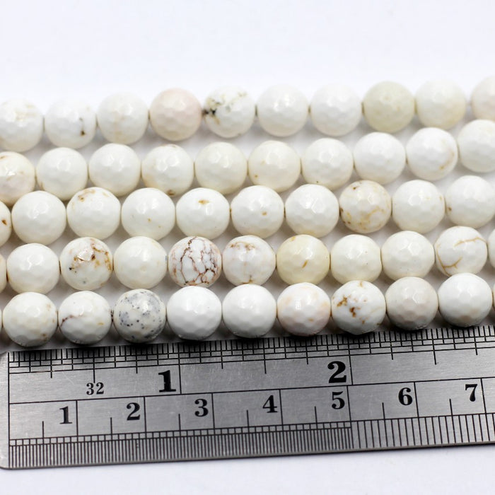 8 mm Faceted Magnesite  