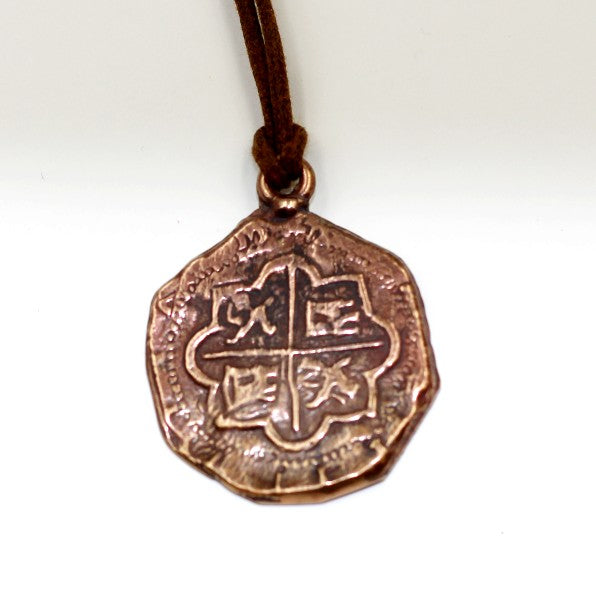 (bzrc006-9535) Bronze Spanish "Cob" coin.