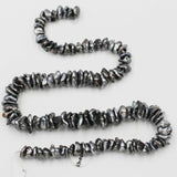(Blkprl-002) Rare strand of Tahitian Black Keshi Pearls