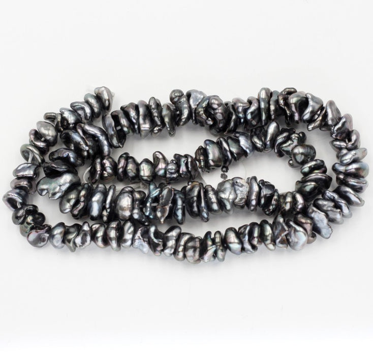 (BP-002) Rare Natural Tahitian Black Keshi Pearls