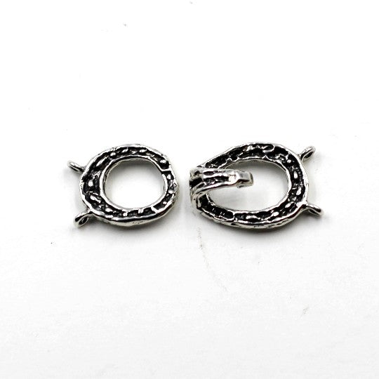 (SCL-026) Sterling Silver Interlocking 2 strand clasp