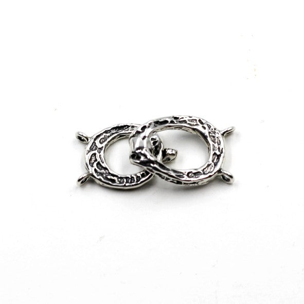 (SCL-026) Sterling Silver Interlocking 2 strand clasp