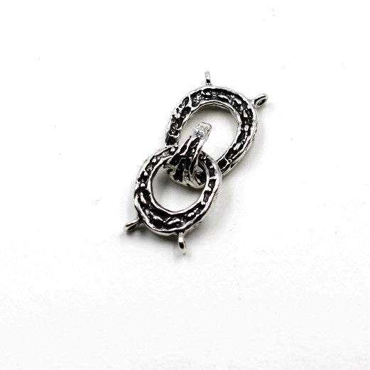 (SCL-026) Sterling Silver Interlocking 2 strand clasp