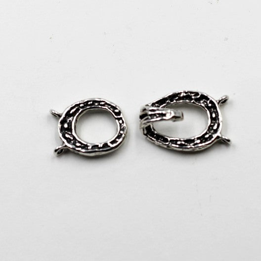 (SCL-026) Sterling Silver Interlocking 2 strand clasp