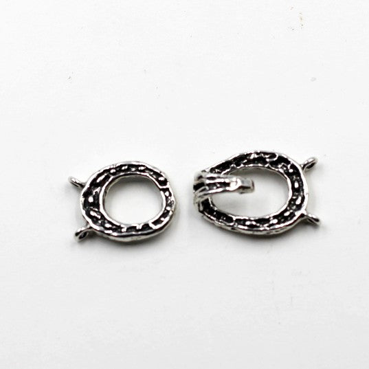 (SCL-026) Sterling Silver Interlocking 2 strand clasp
