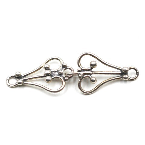 scl025) Sterling Silver Hook & Eye Clasp