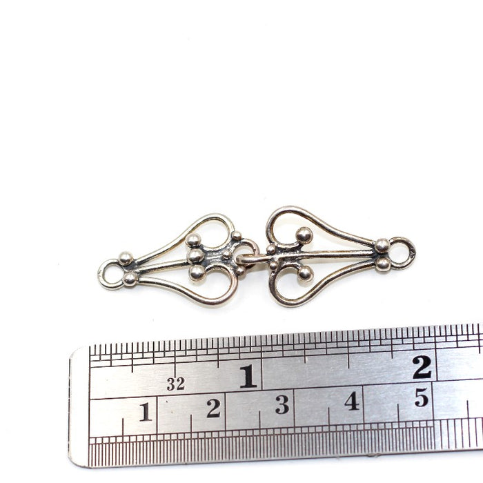 (SCL-025) Sterling Silver Hook & Eye Clasp