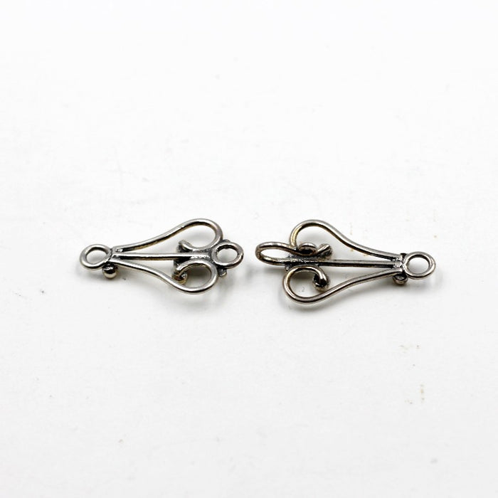 (SCL-025) Sterling Silver Hook & Eye Clasp
