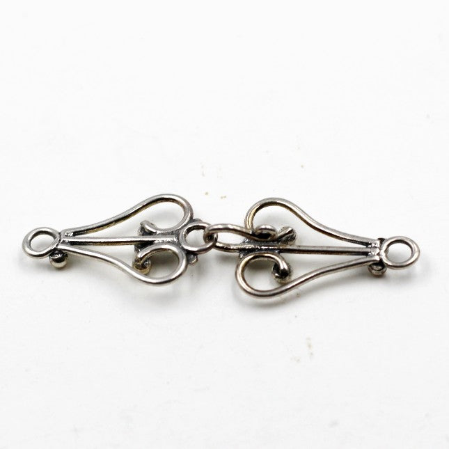 (SCL-025) Sterling Silver Hook & Eye Clasp