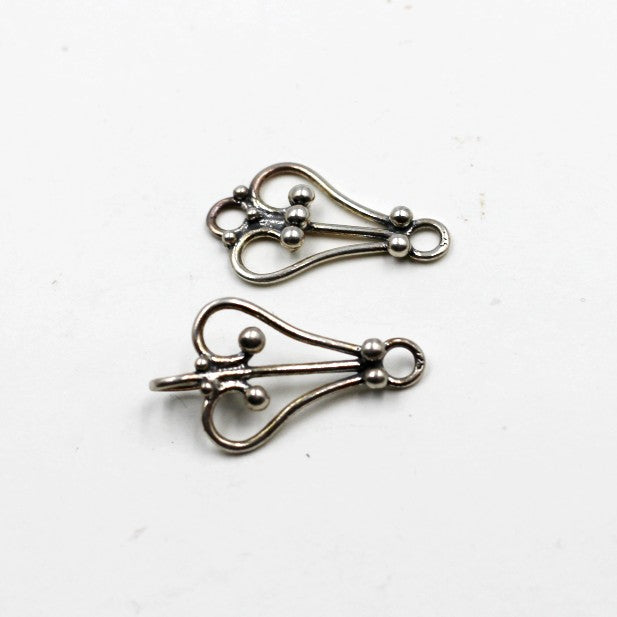 (SCL-025) Sterling Silver Hook & Eye Clasp