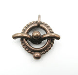 (bzct020-8738) Heavy solid bronze toggle clasp.
