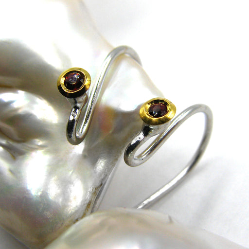 Sterling ear wires with sapphires