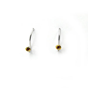 Sterling ear wires with sapphires