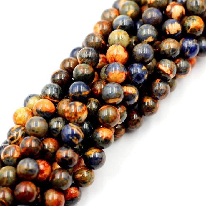 (soda005) 10 MM Round "Sunset" Sodalite