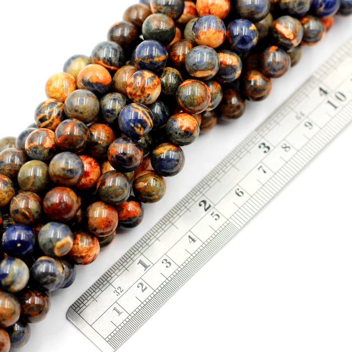 (soda005) 10 MM Round "Sunset" Sodalite
