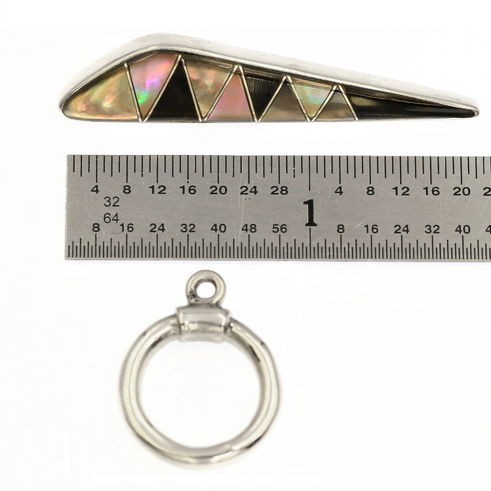 (ITG-008) Black, Black & Brown Lip Toggle