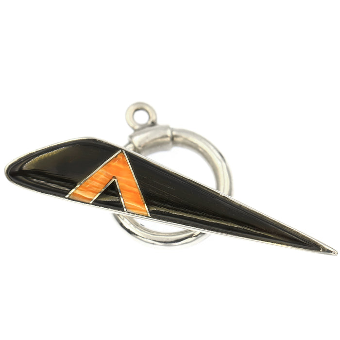 (ITG-010) Black & Spiny Oyster Sterling Toggle Set