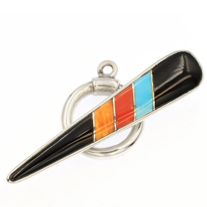 (ITG-012) Black, Spiny, Coral & Turquoise Toggle