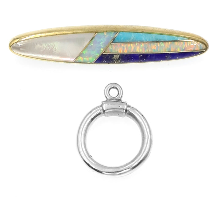 (ITG-029) Black Lip, Turquoise, Mother-of-Pearl, Lapis Toggle