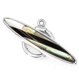 (ITG-041) Abalone,Black, Hammer Shell Toggle