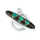 (ITGS-005) Black, Synthetic Opal Toggle