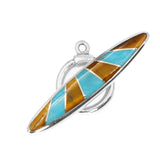 (ITG-055) Turquoise and Tiger's Eye Toggle