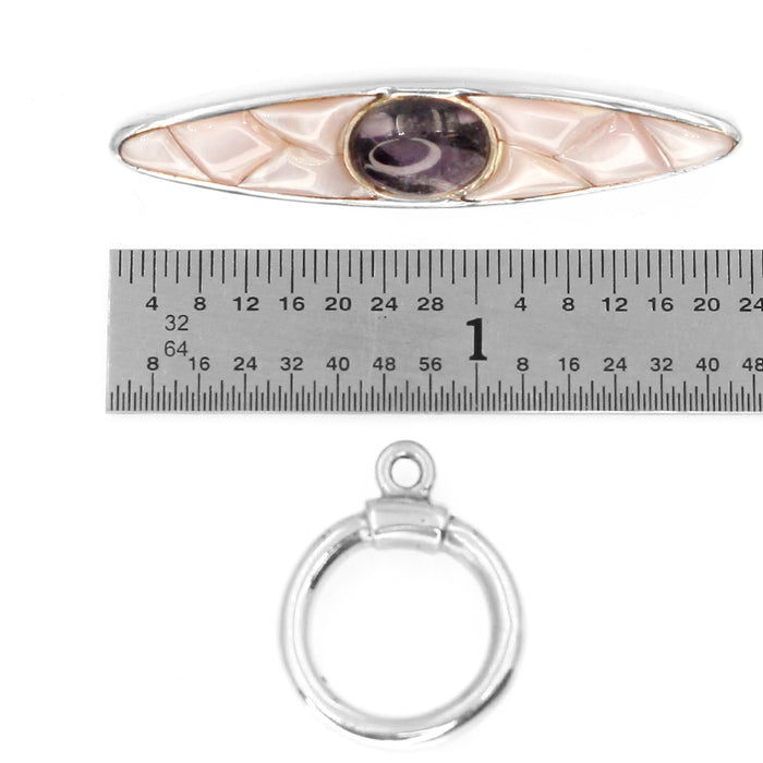 (ITG-059) Pink Mother of Pearl and Amethyst