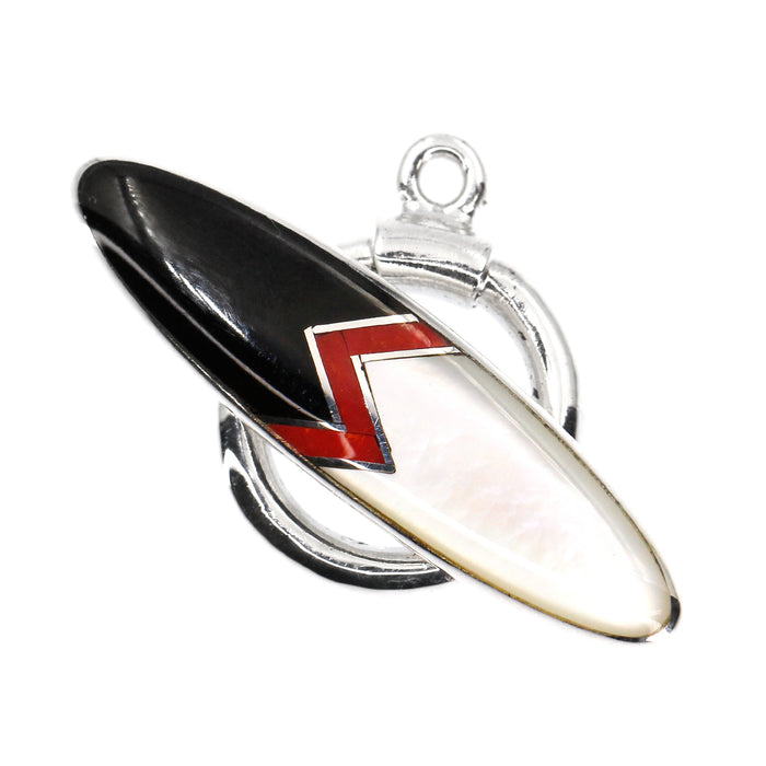 (ITG-075) Black Onyx and Mother of Pearl Toggle