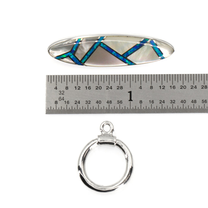 (ITG-076) Mother of Pearl and Opal Toggle