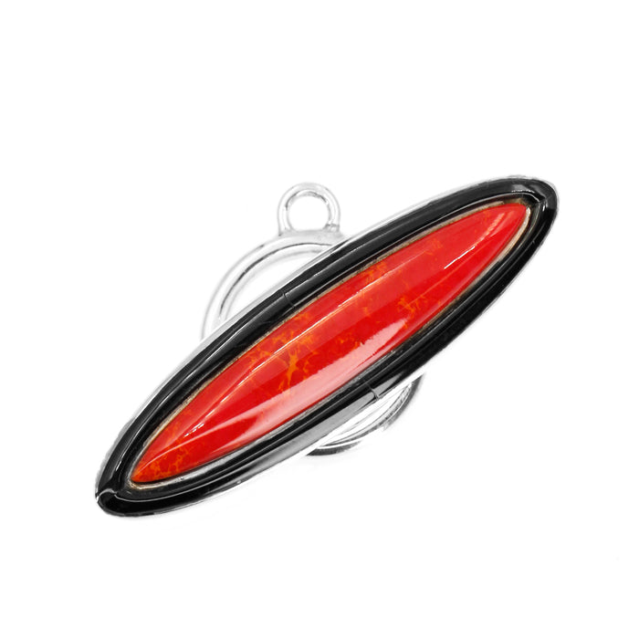 (ITG-078) Black Onyx and Eco-friendly™ Coral Toggle