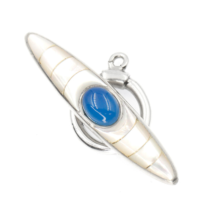 (ITG-084) Blue Onyx and Mother of Pearl Toggle