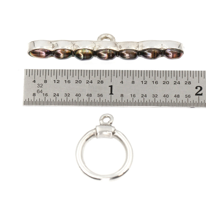 (ITG-095) Black Fresh Water Pearl Toggle