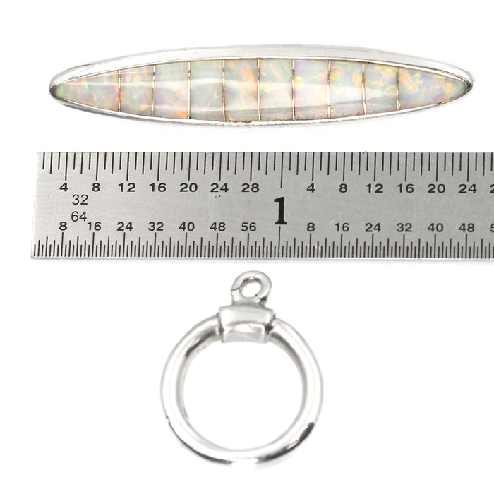 (ITG-100) White Opal Toggle