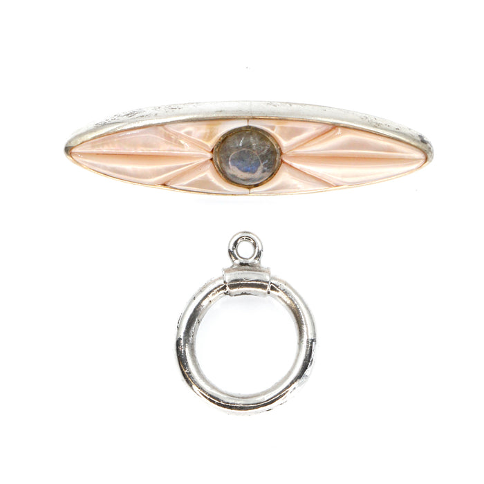 (ITG-104) Labradorite and Pink Lip Mother of Pearl Toggle