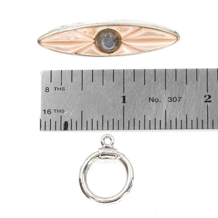 (ITG-104) Labradorite and Pink Lip Mother of Pearl Toggle
