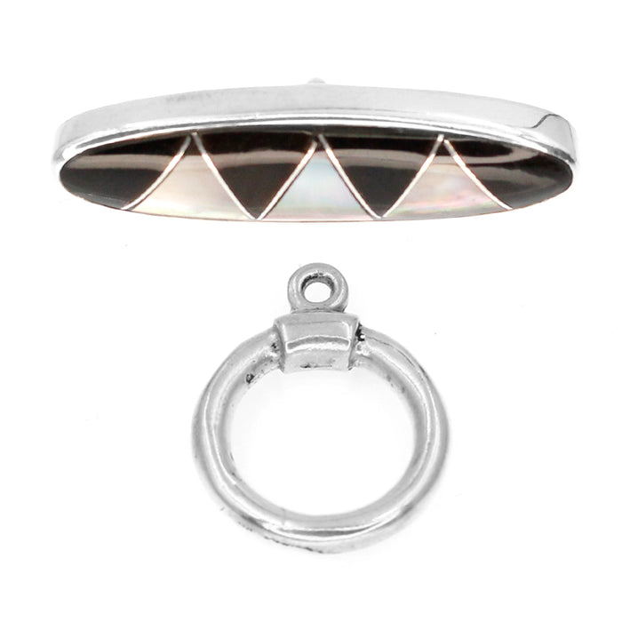 (ITGS-003) Black Onyx, Mother of Pearl Toggle