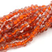 Triangle Orange Sparkle Lampwork Beads