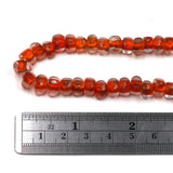 Triangle Orange Sparkle Lampwork Beads