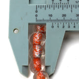 12mm Round Orange Glass Beads